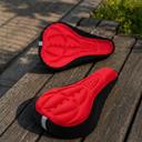 Red 2-Pack Comfort 3D Gel Bike Seat Cover Padded Cycling Saddle Cushion for Road & Mountain Bicycles