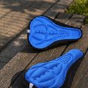Blue 2-Pack Comfort 3D Gel Bike Seat Cover Padded Cycling Saddle Cushion for Road & Mountain Bicycles