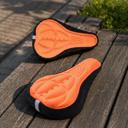 Orange 2-Pack Comfort 3D Gel Bike Seat Cover Padded Cycling Saddle Cushion for Road & Mountain Bicycles