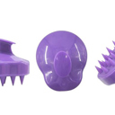 Purple Wet And Dry Hair Scalp Massager Soft Shampoo Brush