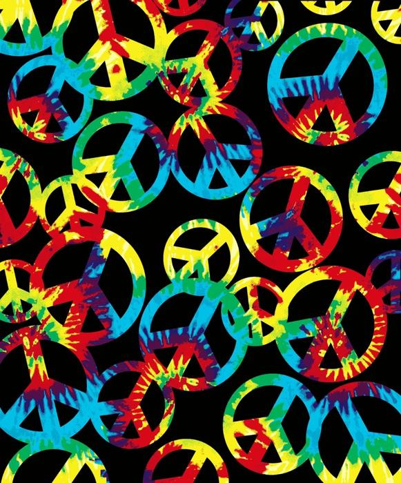 Tie Dye Hippie Peace Blanket ? Ultra Soft Queen Size Plush Throw