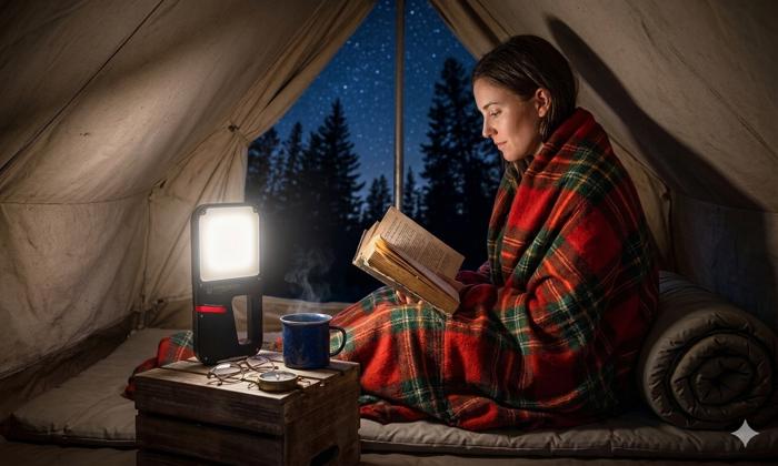 Emergency Beacon Camping Light Ultra Slim Portable LED for Hiking, Fishing, Hurricane & Outdoor Use