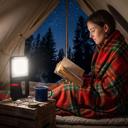 Black Emergency Beacon Camping Light Ultra Slim Portable LED for Hiking, Fishing, Hurricane & Outdoor Use