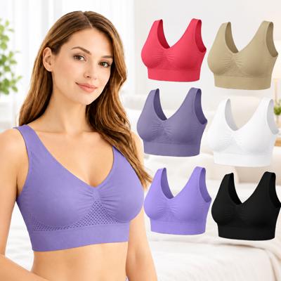 3-Pack Lightweight Seamless Bras Wireless Stretch Support with Wide Straps and Full-Coverage Comfort