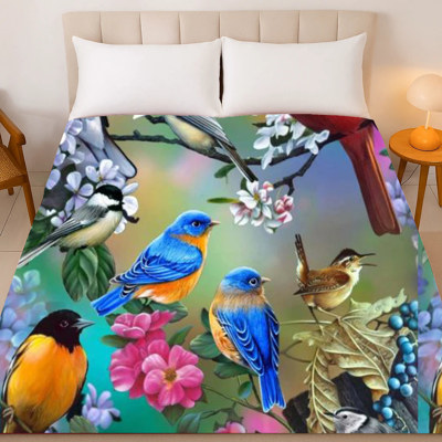 Sing Along Bird Plush Blanket ? Ultra Soft Queen Size