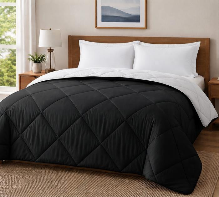 3-Piece Reversible Comforter Bedding Set with 2 Pillowcases, Lightweight Microfiber Construction, Soft Quilted Design for Year-Round Use, Available in Full/Queen & King/California King