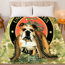  Bulldog Camo Blanket - Plush Queen Throw, Warm & Comfortable