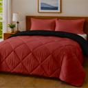  3-Piece Reversible Comforter Bedding Set with 2 Pillowcases, Lightweight Microfiber Construction, Soft Quilted Design for Year-Round Use, Available in Full/Queen & King/California King