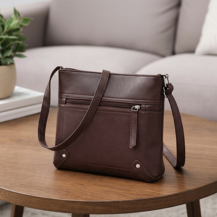 Unisex Leather Cross Body Messenger Bag