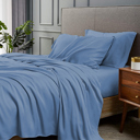 Denim Blue California King Ultra-Luxury 1800 Series Soft & Cooling Bamboo Blend Sheet Set