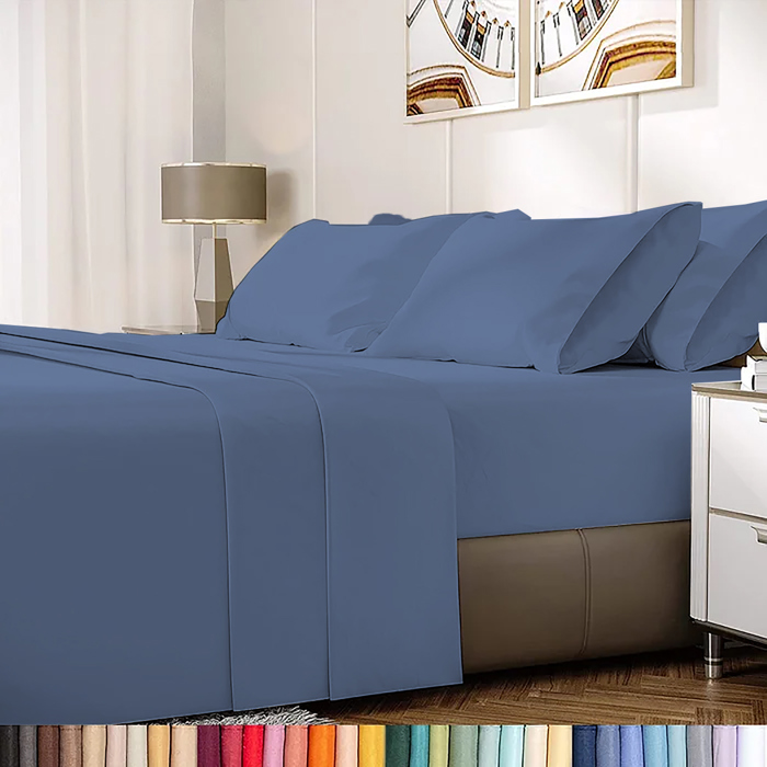 Hotel Luxury 2000 Series 6-Piece Rayon from Bamboo Cooling Bed Sheet Set