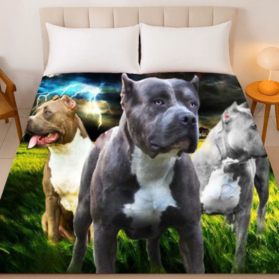 Pitbull Guardians Collection ? Plush Dog Blanket, Queen Size Comfort
