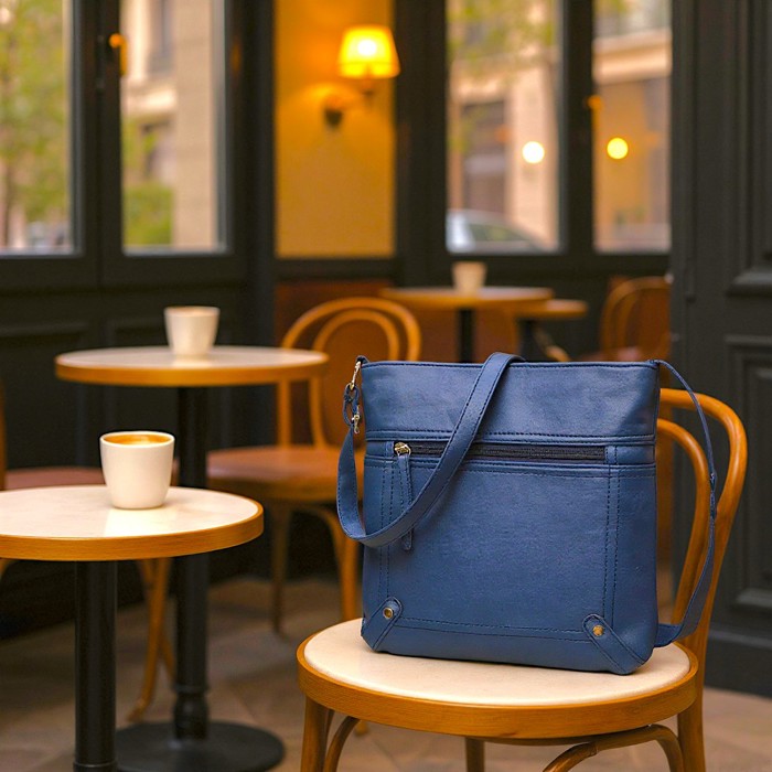 Unisex Leather Cross Body Messenger Bag