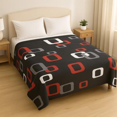 Black & Red Plush Queen Size Blanket ? Ultra Soft & Warm, Cool Boys Design