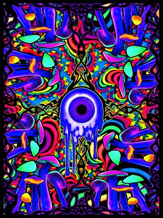 Trippy Eye Plush Blanket ? Queen Size Throw ? Extremely Soft & Vibrant Design