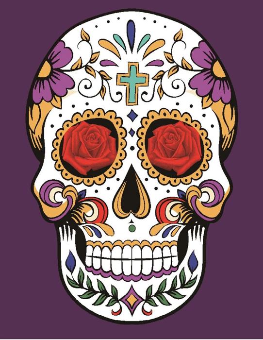Purple Sugar Skull Queen Size Blanket ? Extra Soft & Plush
