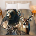 Wilderness Blanket ? Dynamic Trio Edition, Plush Queen Throw, Extremely Soft