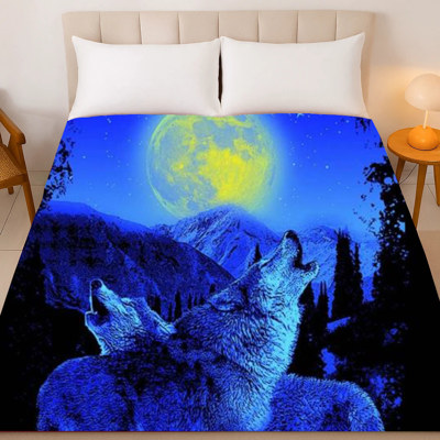 Wolf-Themed Queen Blanket ? Soul Mate Wolves - Plush & Ultra Comfortable