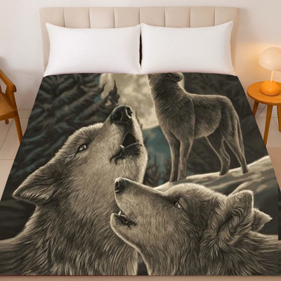 Cozy Queen Size Wolf Blanket - Plush & Extremely Soft, Wolf Song Edition