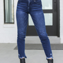  Rachel High Rise Slim Straight Jeans