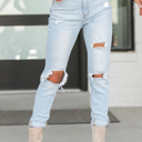  Ritta Light Wash Mom Jeans