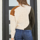  Crystal Color Block Sweater