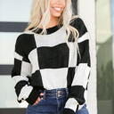 Large Black Chessboard Sweater