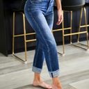  Cuffed Straight Leg Jeans