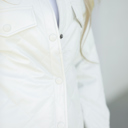  Faux Leather Quilted Shacket