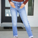  Isa Mid Rise Slim Boyfriend Jeans