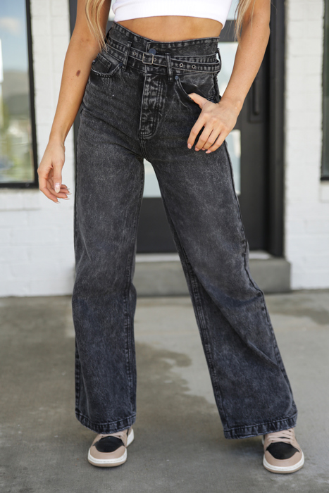 Black Buckle Denim