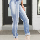 Size 13 High Rise Cuffed Slim Straight