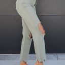 Size 3 Olive Denver Straight Leg Jeans