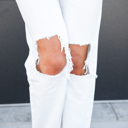 Size 1 White Denver Straight Leg Jeans
