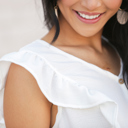 Medium White Jenna Ruffle Top