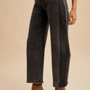 Medium Black Annie Two Toned Barrel Jeans