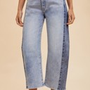 Large Blue  Annie Two Toned Barrel Jeans