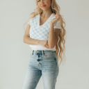  Checker Board Sweater Vest