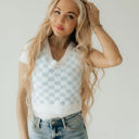  Checker Board Sweater Vest