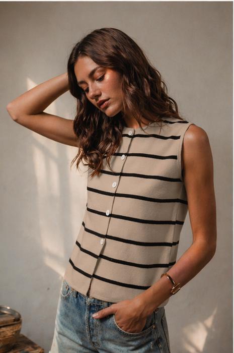 Molly Striped Sweater Top