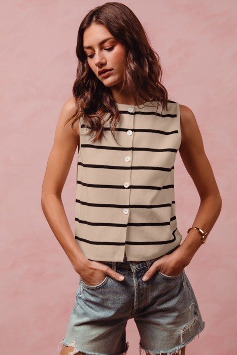 Molly Striped Sweater Top