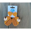 Pumpkin Pie Handmade Beaded Autumn Dangle Earrings 