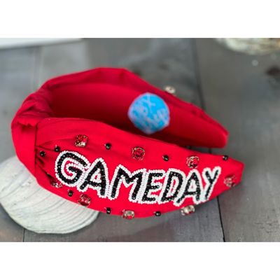 Game Day Top Knot Seed Beaded Headband – The Ultimate Game Day Accessory!