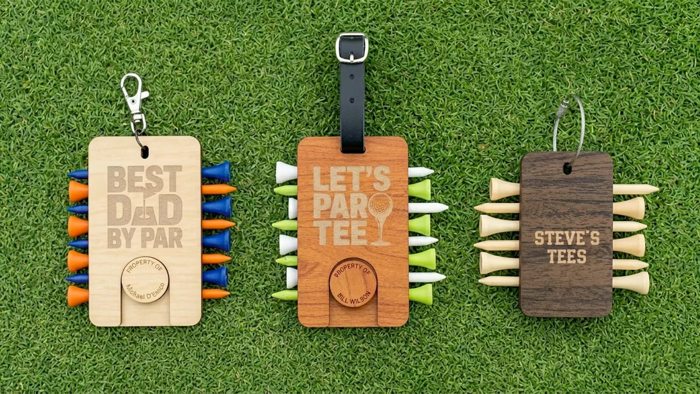 Handmade Best Dad by Par Custom Personalized Golf Bag Tee Organizer Clip