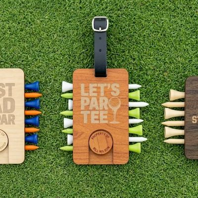 Handmade Best Dad by Par Custom Personalized Golf Bag Tee Organizer Clip