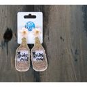  Bridesmaid Champagne Bottle Sequin and Beaded Dangle Earrings- the Perfect Bridesmaid Gift