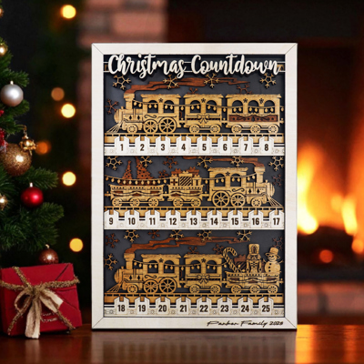 Christmas Countdown Express Train-Themed Days Until Christmas Sign Express