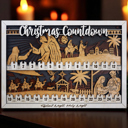  Christian Nativity Scene Wooden Christmas Advent Countdown