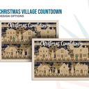 Horizontal Handcrafted Baltic Birch Christmas Countdown | OBX Made Christmas Village Train | Vertical & Horizontal Advent Display