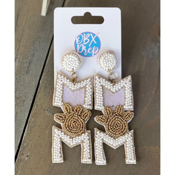 Dog Mom Paw Seed Beaded Drop Earrings – Whimsical & Heartfelt Accessory for Pet Lovers